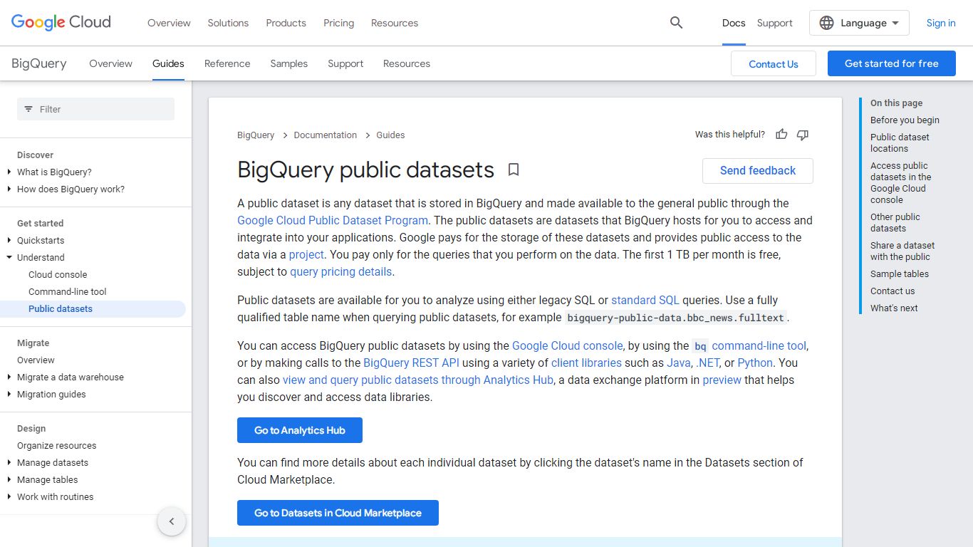 BigQuery public datasets | Google Cloud